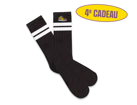 La paire de chaussette brodées