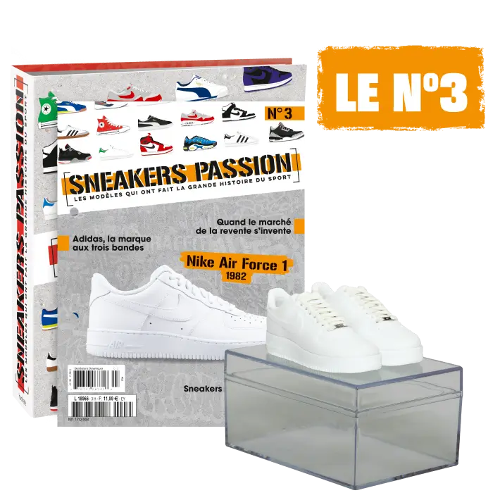 Le N°3 : Les Nike Air Force 1 + La boîte d’exposition empilable + Le fiches à collectionner + Le classeur OFFERT 