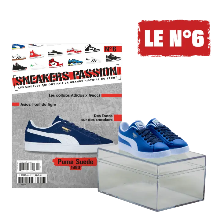 Le N°6 : LesPuma Suede + La boîte d’exposition empilable + Le fiches à collectionner 
